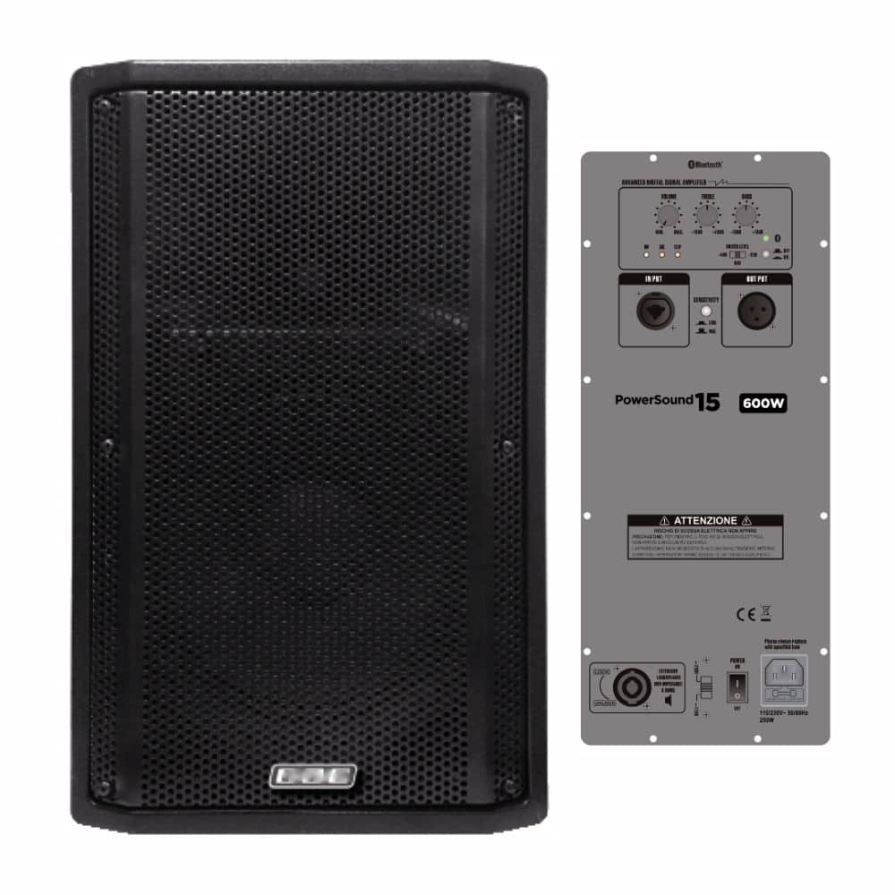 Coluna Amplificada 15" 600W Bluetooth V4.1