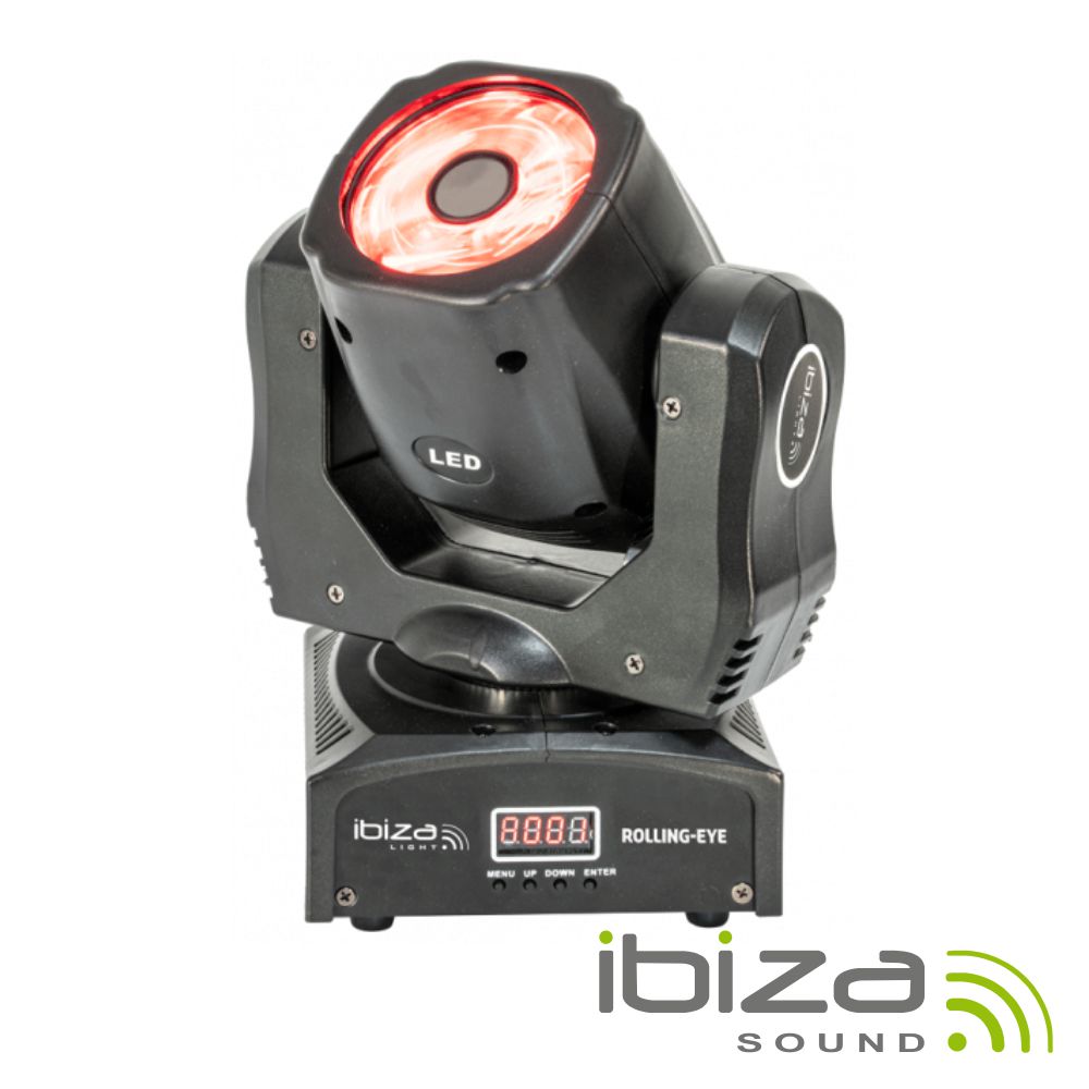 Moving Head 6x12W Wash Anel 6 LEDS DMX Mic IBIZA