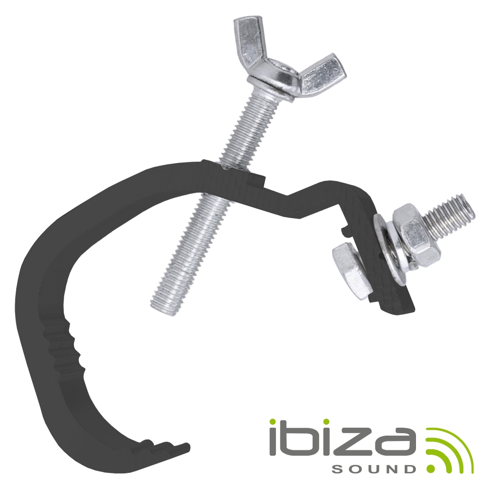GANCHOS P/ PROJETORES FORMA G PRETO 20KG IBIZA