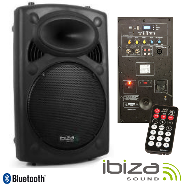 COLUNA BI-AMPLIFICADA 12" 700Wmáx USB/BT IBIZA