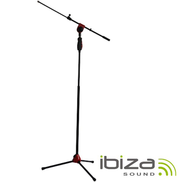 SUPORTE P/ MICROFONE UNIVERSAL VERMELHO IBIZA