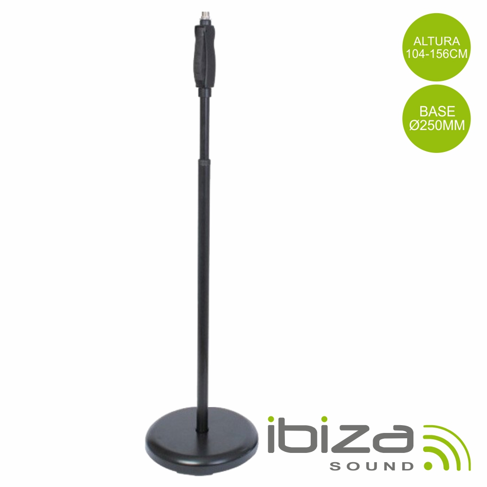 SUPORTE P/ MICROFONE PRETO 104-156CM IBIZA