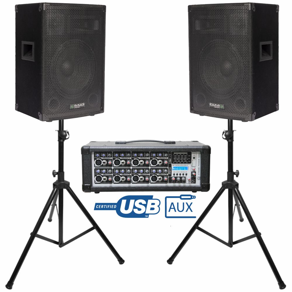 Conjunto Som Amplificado 1400W