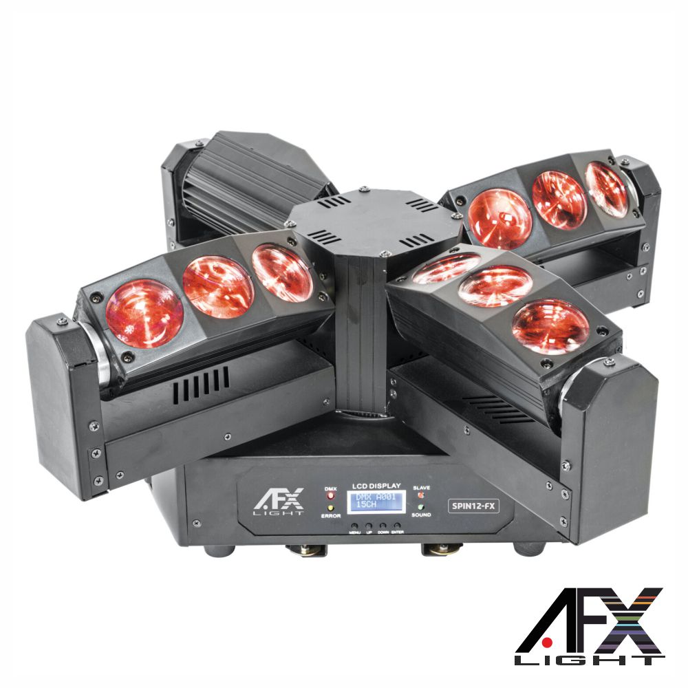 Moving Head Quádruplo 12 LEDS 20W RGBW DMX AFXLIGHT