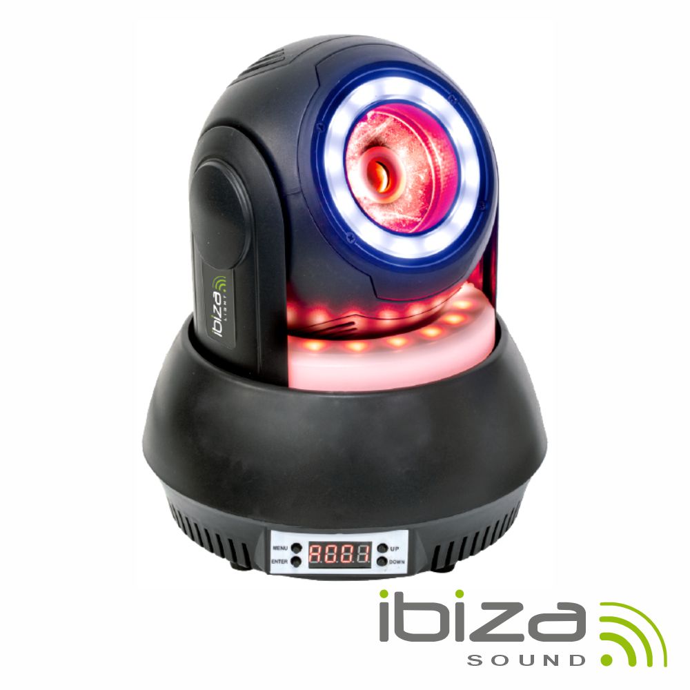 Moving Head 40W 4 Em 1 Beam 2 Anéis LED DMX Mic IBIZA