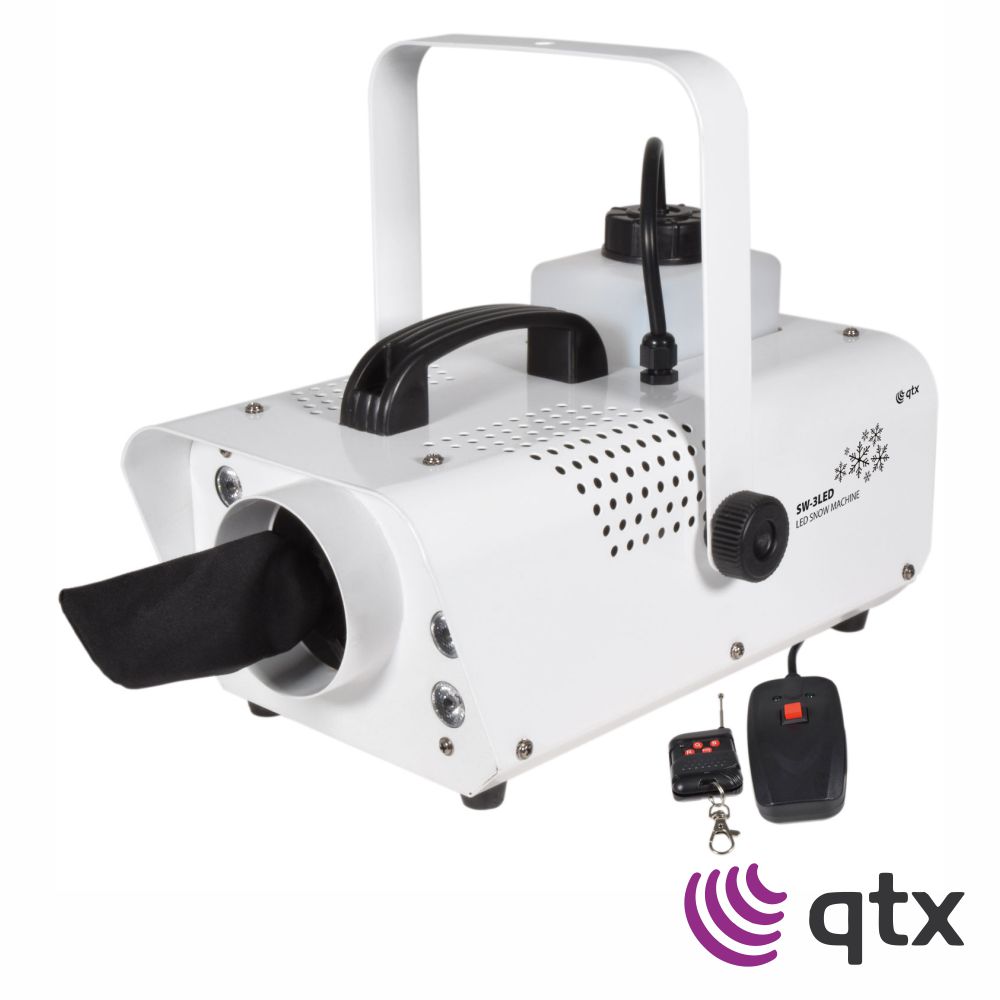 Máquina de Neve 800W Com LEDs RGB e Comando S/ Fios QTX