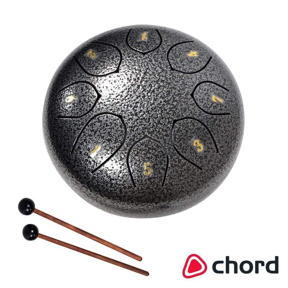 Steel Tongue Drum 6" 8 Notas Prateado CHORD