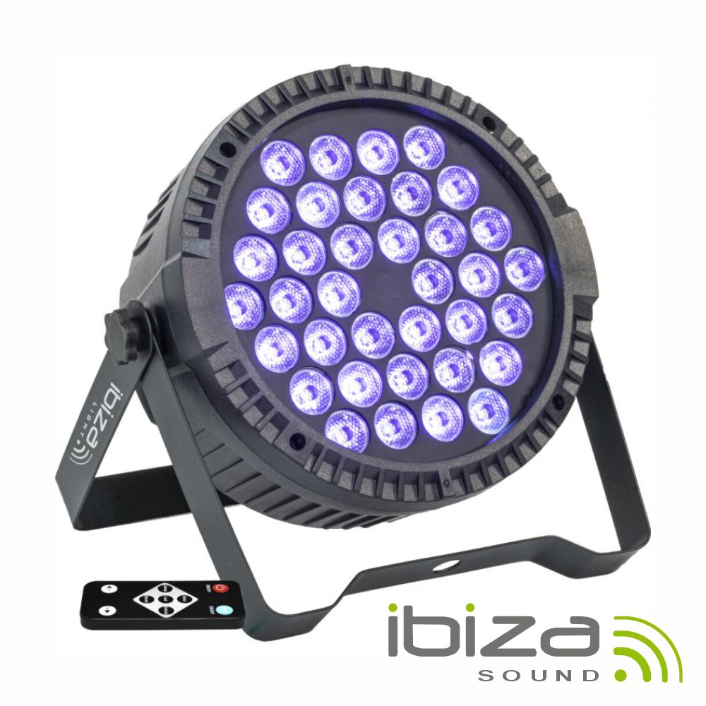 Projetor Par C/ 36 LEDS 3W UV DMX IBIZA