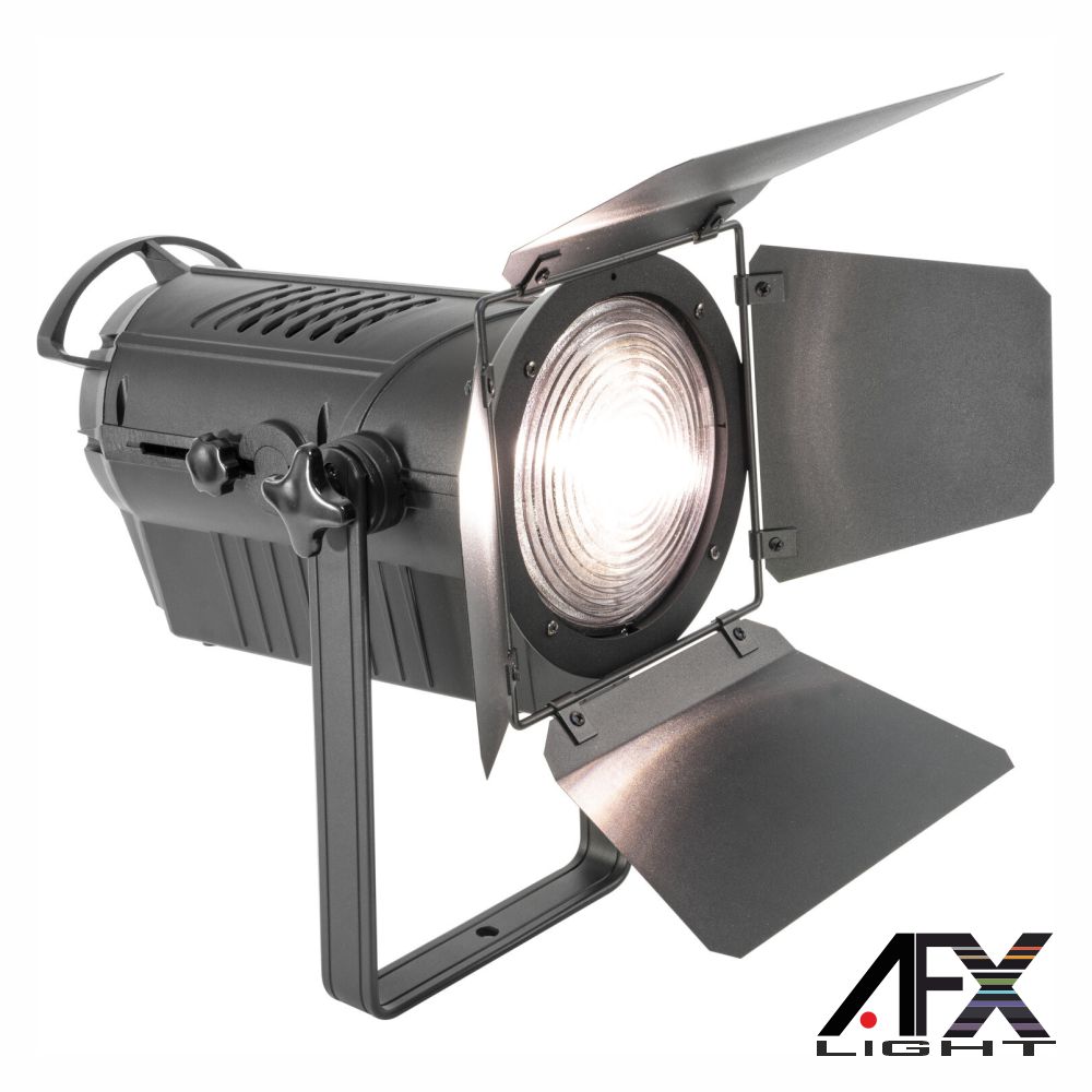 Projetor FRESNEL 200W Branco Frio E Quente DMX AFXLIGHT