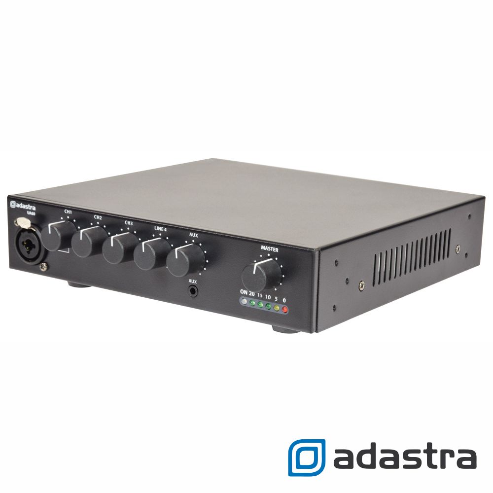 Amplificador 100V 60W 3 Canais ADASTRA