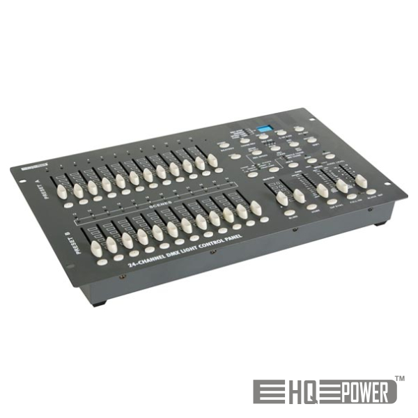CONTROLADOR DE ILUMINAÇÃO DMX 24 CANAIS