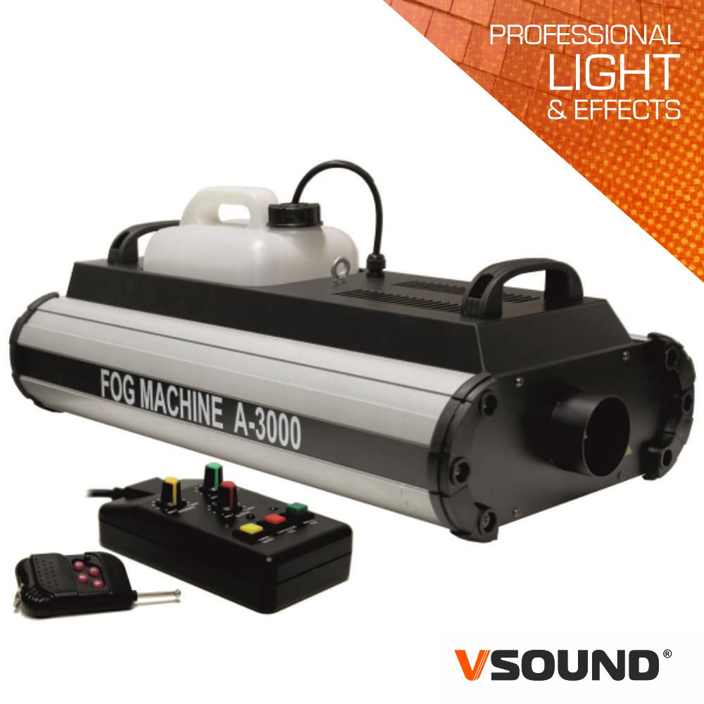 MÁQUINA DE FUMOS 3000W DMX E COMANDO VSOUND