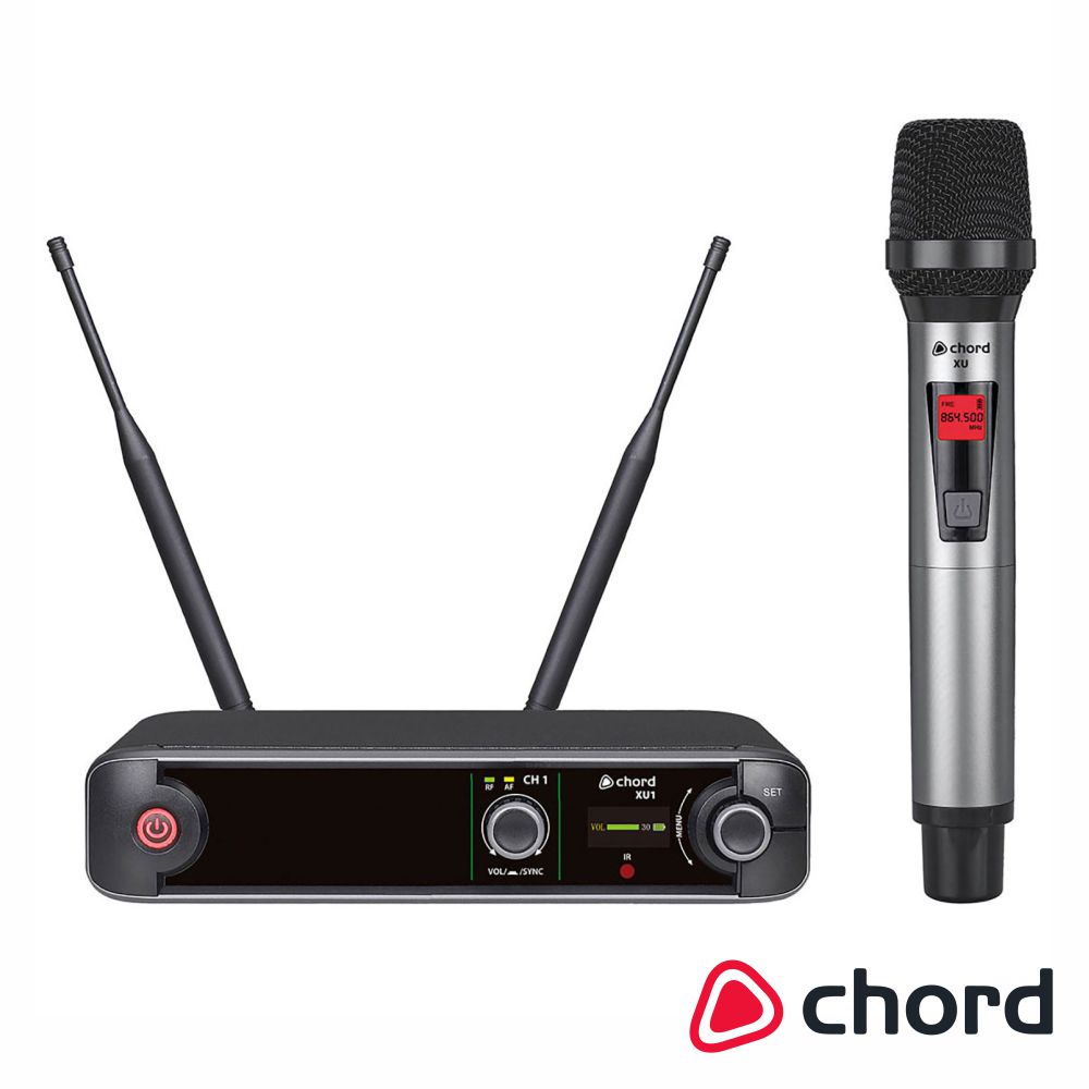 Central de Microfone UHF S/ Fios 1 Canal CHORD